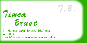 timea brust business card